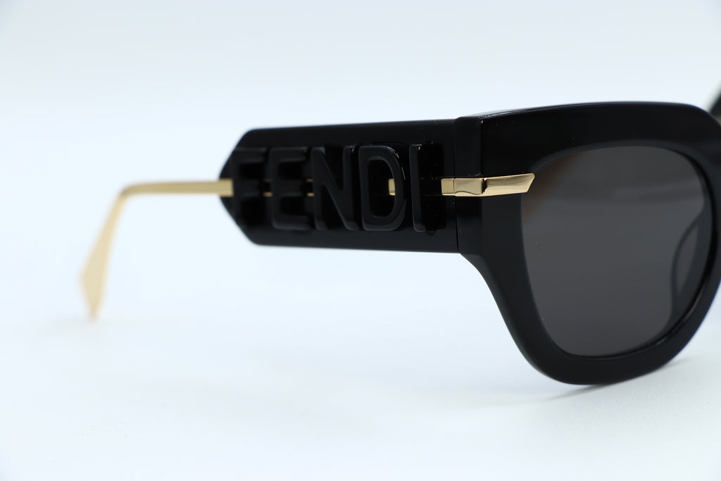 Fendi Oversized F-Logo Acetate Cat-Eye Sunglasses